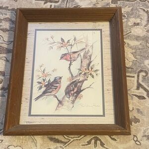 vintage art print titled "Birds in a Tree" by the artist Paul Whitney Hunter